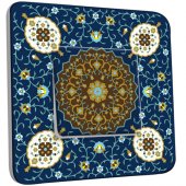 Interrupteur Décoré Simple Motif Oriental Bleu Mosaïque