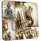Interruptores de luz decorados - Buda