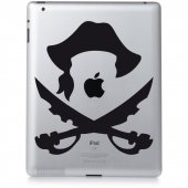 iPad 2 Aufkleber Pirat