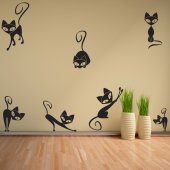 Kit Adesivo Murale 9   gatto