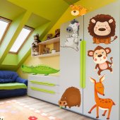 Kit Autocolante decorativo infantil 7 Animais