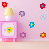 Kit Autocolante decorativo infantil flores