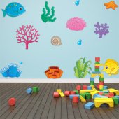 Kit Autocolante decorativo infantil océanos