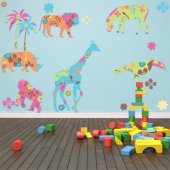 Autocollant Stickers enfant kit 7 animaux