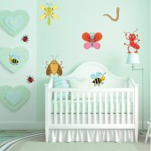 Autocollant Stickers enfant kit 9 insectes