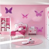 Kit Vinilo decorativo infantil 4 mariposas