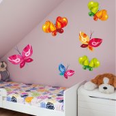 Kit Vinilo decorativo infantil 6 mariposas