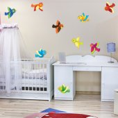 Kit Vinilo decorativo infantil 9 aves