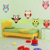 Kit Vinilo decorativo infantil 9 búhos