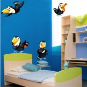 Kit Vinilo decorativo infantil aves