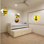 Komplet 3 naklejek Dla Dzieci - Pszczoły