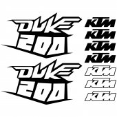 Ktm 200 duke Decal Stickers kit