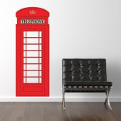 London Phone Box Wall Stickers