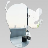 Miroir Acrylique Plexiglass Eléphant de Cirque