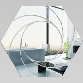 Miroir Acrylique Plexiglass Hexagone Spirales 1