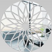 Miroir Acrylique Plexiglass Mosaïque en Fleur