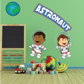 Naklejka ścienna Dla Dzieci - Astronauci