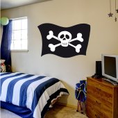 Naklejka ścienna Dla Dzieci - Flaga piratów