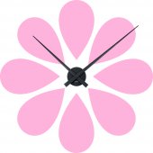 Naklejka ścienna Zegar - Kwiat Design