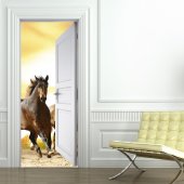 Naklejka na Drzwi - Koń