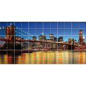 New York Bridge - Tiles Wall Stickers