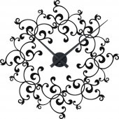 Ornament Clock Wall Stickers