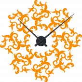 Ornament Clock Wall Stickers