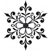 Ornament Clock Wall Stickers