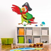 Pirate Parrot Wall Stickers