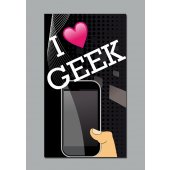 Plakat samoprzylepny - I love Geek