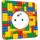 Prise décorée Motif Lego Multicoloré 1 