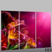 Quadro Triptico PVC flores