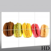 Quadro Triptico PVC macarons