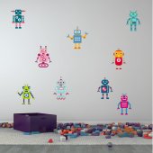 Robot Set Wall Stickers