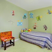 Robot Set Wall Stickers