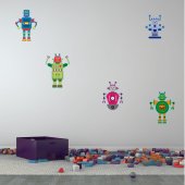 Robot Set Wall Stickers