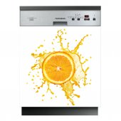 Spülmaschine Aufkleber Orange