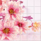 Stickers carrelage fleurs