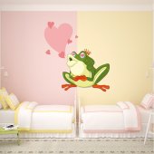 Autocollant Stickers enfant grenouille amoureuse