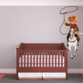 Autocollant Stickers enfant lasso cowboy