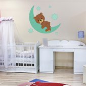 Autocollant Stickers enfant ourson dormeur