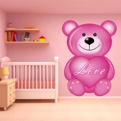 Autocollant Stickers enfant ourson love