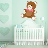 Autocollant Stickers enfant ourson noeud papillon