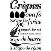 Stickers Recette Crêpes