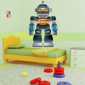 Autocollant Stickers enfant robot bleue
