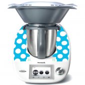 Stickers Thermomix TM5 Bleu à pois