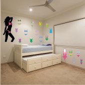 Swimwear Set Wall Stickers