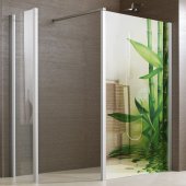 Transparentna Naklejka na Kabiny Prysznicowe Kolor - Bambus