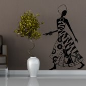Vinilo decorativo bailarina africana