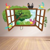 Vinilo infantil aves